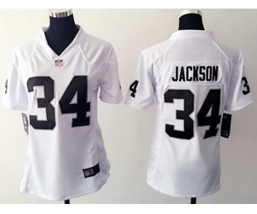 Women's Oakland Raiders #34 Bo Jackson White Retired Player NFL Nike Game Jersey