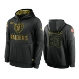 Men's Las Vegas Raiders #83 Darren Waller Black 2020 Salute To Service Sideline Performance Pullover Hoodie