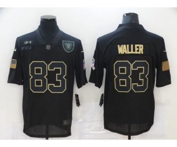 Men's Las Vegas Raiders #83 Darren Waller Black 2020 Salute To Service Stitched NFL Nike Limited Jersey