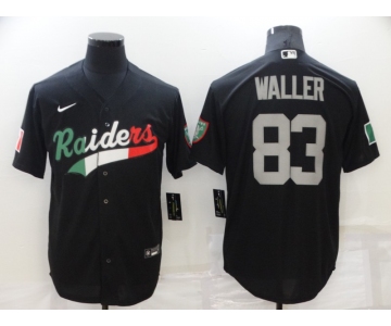 Men's Las Vegas Raiders #83 Darren Waller Black Mexico Stitched MLB Cool Base Nike Baseball Jersey
