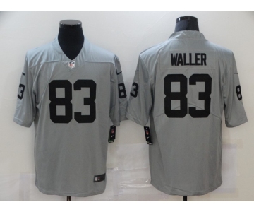 Men's Las Vegas Raiders #83 Darren Waller Nike Gray Gridiron 2018 Vapor Untouchable NFL Gray Limited Jersey