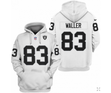 Men's Las Vegas Raiders #83 Darren Waller White 2021 Pullover Hoodie