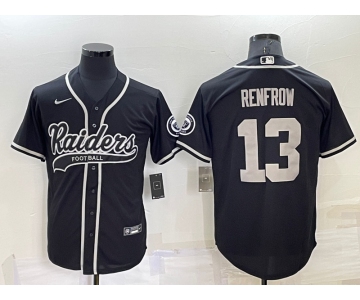 Men's Las Vegas Raiders #13 Hunter Renfrow Black Stitched MLB Cool Base Nike Baseball Jersey