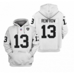 Men's Las Vegas Raiders #13 Hunter Renfrow White 2021 Pullover Hoodie