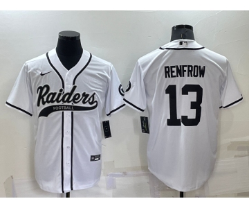Men's Las Vegas Raiders #13 Hunter Renfrow White Stitched MLB Cool Base Nike Baseball Jersey