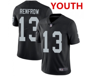 Youth Las Vegas Raiders #13 Hunter Renfrow Black Team Color Stitched Football Vapor Untouchable Limited Jersey