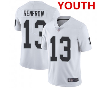 Youth Las Vegas Raiders #13 Hunter Renfrow White Stitched Football Vapor Untouchable Limited Jersey