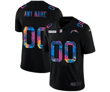 Los Angeles Chargers Custom Men's Nike Multi-Color Black 2020 NFL Crucial Catch Vapor Untouchable Limited Jersey