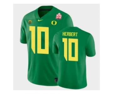 Men Oregon Ducks Justin Herbert 2021 Fiesta Bowl Green Game Jersey 0A