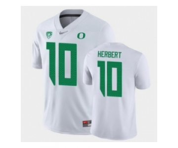 Men Oregon Ducks Justin Herbert Game White College Football Jersey