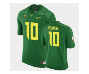 Men Oregon Ducks Justin Herbert Replica Green Game Football Jersey