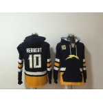 Men's San Diego Chargers #10 Justin Herbert NEW Navy Blue Pocket Stitched NFL Pullover Hoodie