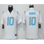 Women's Los Angeles Chargers #10 Justin Herbert White 2020 NEW Vapor Untouchable Stitched NFL Nike Limited Jersey