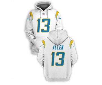 Men's Los Angeles Chargers #13 Keenan Allen White 2021 Pullover Hoodie