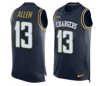 Men's San Diego Chargers #13 Keenan Allen Navy Blue Hot Pressing Player Name & Number Nike NFL Tank Top Jersey