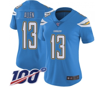 Nike Chargers #13 Keenan Allen Electric Blue Alternate Women's Stitched NFL 100th Season Vapor Limited Jersey