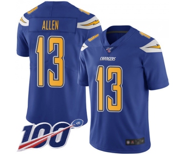 Nike Chargers #13 Keenan Allen Electric Blue Men's Stitched NFL Limited Rush 100th Season Jersey