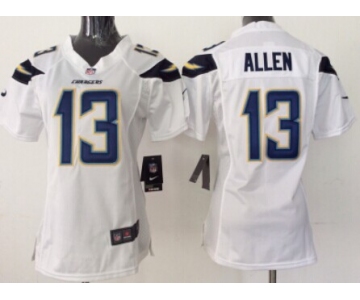 Nike San Diego Chargers #13 Keenan Allen 2013 White Game Womens Jersey