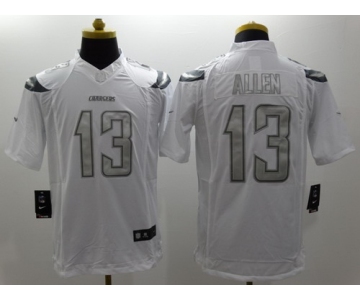 Nike San Diego Chargers #13 Keenan Allen Platinum White Limited Jersey