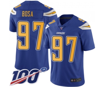 Chargers #97 Joey Bosa Electric Blue Men's Stitched Football Limited Rush 100th Season Jersey