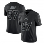 Men's Los Angeles Chargers #97 Joey Bosa Black Reflective Limited Stitched Football Jersey