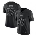 Men's Los Angeles Chargers #97 Joey Bosa Black Reflective Limited Stitched Football Jersey