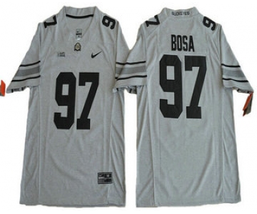 Men's Ohio State Buckeyes #97 Joey Bosa Gridiron Gray II Limited Stitched College Football Nike NCAA Jersey
