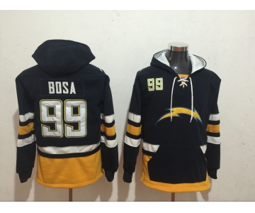 Men's San Diego Chargers #99 Joey Bosa Navy Blue NEW Navy Blue Pocket Stitched NFL Pullover Hoodie