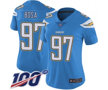 Nike Chargers #97 Joey Bosa Electric Blue Alternate Women's Stitched NFL 100th Season Vapor Limited Jersey