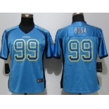 Women's San Diego Chargers #99 Joey Bosa Light Blue Drift Fashion NFL Nike Jersey