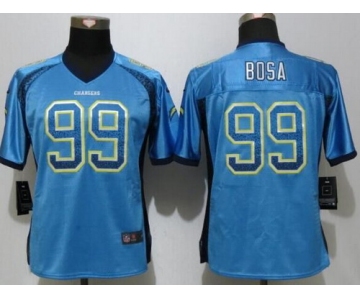 Women's San Diego Chargers #99 Joey Bosa Light Blue Drift Fashion NFL Nike Jersey