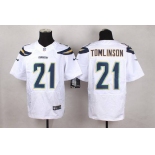 Men's San Diego Chargers #21 LaDainian Tomlinson 2013 Nike White Elite Jersey