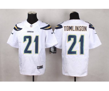 Men's San Diego Chargers #21 LaDainian Tomlinson 2013 Nike White Elite Jersey