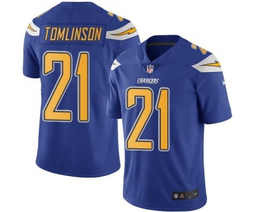 Nike Chargers #21 LaDainian Tomlinson Electric Blue Men's Stitched NFL Limited Rush Jersey