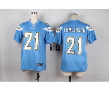 Youth San Diego Chargers #21 LaDainian Tomlinson 2013 Nike Light Blue Game Jersey