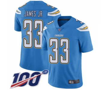 Chargers #33 Derwin James Jr Electric Blue Alternate Men's Stitched Football 100th Season Vapor Limited Jersey