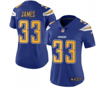 Nike Chargers #33 Derwin James Electric Blue Women's Stitched NFL Limited Rush Jersey