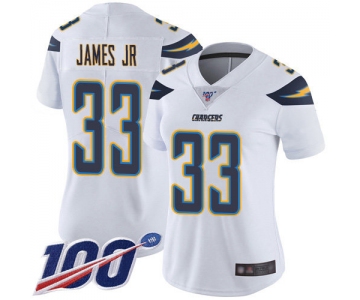 Nike Chargers #33 Derwin James Jr White Women's Stitched NFL 100th Season Vapor Limited Jersey