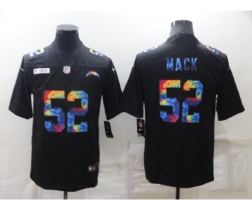 Men's Los Angeles Chargers #52 Khalil Mack Black Crucial Catch Limited Stitched Jersey
