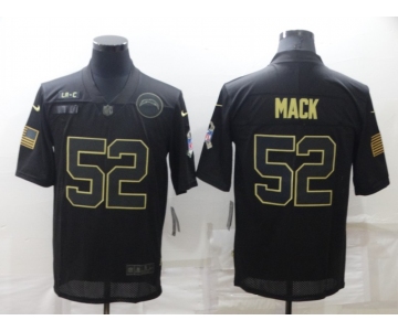 Men's Los Angeles Chargers #52 Khalil Mack Black Salute To Service Limited Stitched Jersey