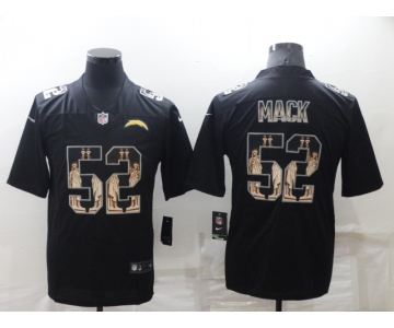 Men's Los Angeles Chargers #52 Khalil Mack Black Statue Of Liberty Limited Stitched Jersey