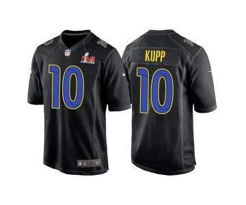 Men's Los Angeles Rams #10 Cooper Kupp 2022 Black Super Bowl LVI Game Stitched Jersey