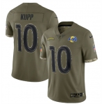 Men's Los Angeles Rams #10 Cooper Kupp 2022 Olive Salute To Service Limited Stitched Jersey