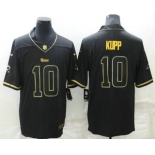 Men's Los Angeles Rams #10 Cooper Kupp Black Golden Edition Stitched NFL Nike Limited Jersey