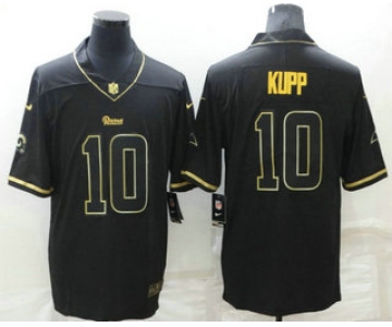 Men's Los Angeles Rams #10 Cooper Kupp Black Golden Edition Stitched NFL Nike Limited Jersey