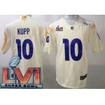 Men's Los Angeles Rams #10 Cooper Kupp Limited Bone 2022 Super Bowl LVI Bound Vapor Jersey