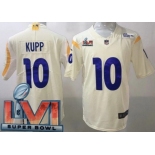 Men's Los Angeles Rams #10 Cooper Kupp Limited Bone 2022 Super Bowl LVI Bound Vapor Jersey