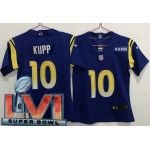 Women's Los Angeles Rams #10 Cooper Kupp Limited Royal 2022 Super Bowl LVI Bound Vapor Jersey