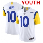 Youth Los Angeles Rams #10 Cooper Kupp 2021 White Vapor Untouchable Limited Alternate Stitched NFL Jersey