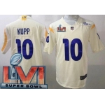Youth Los Angeles Rams #10 Cooper Kupp Limited Bone 2022 Super Bowl LVI Bound Vapor Jersey